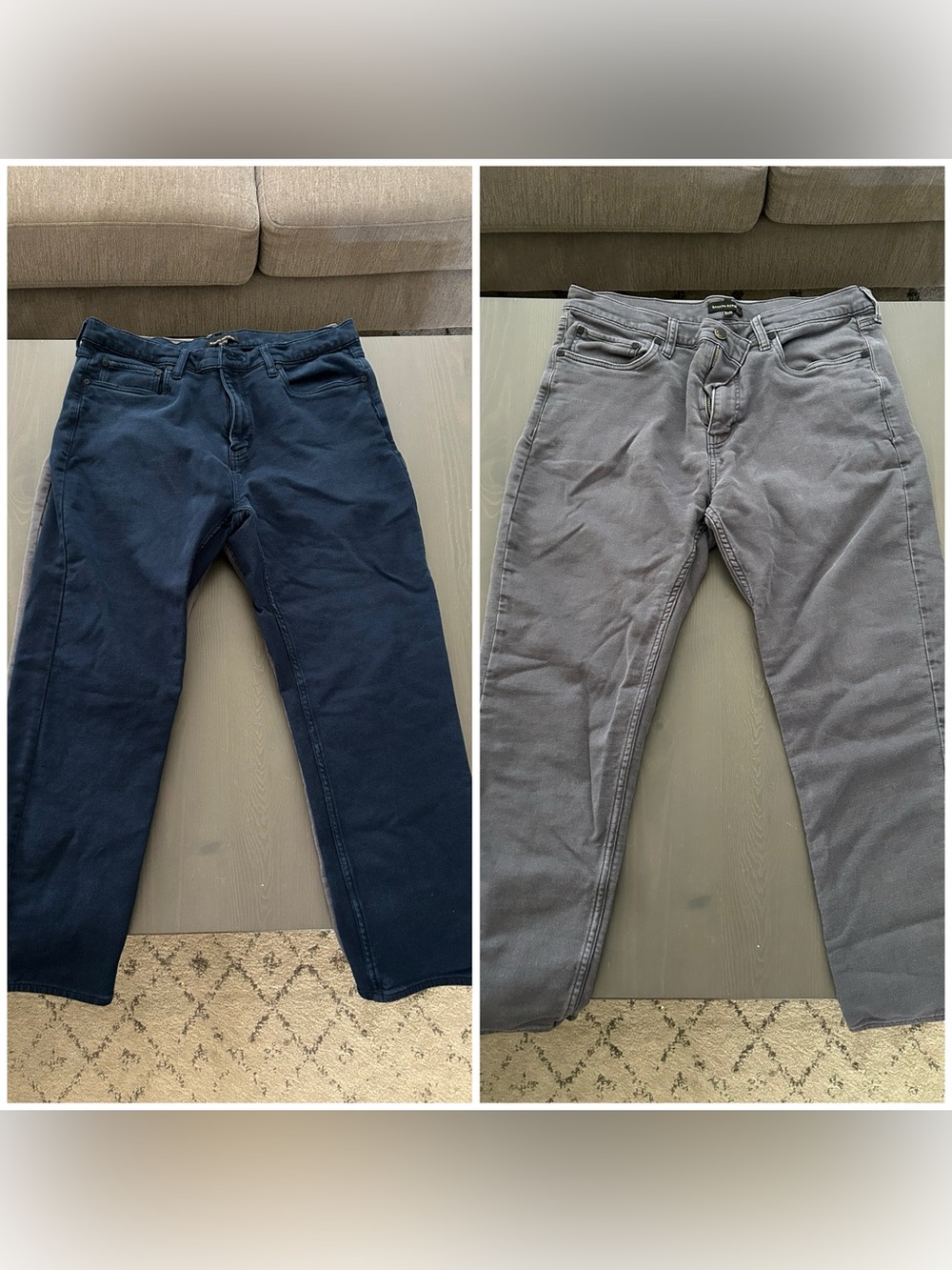 Banana Republic Men's Casual Pants - Navy and Charcoal